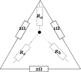 直流回路のΔ-Y変換の例題の解答